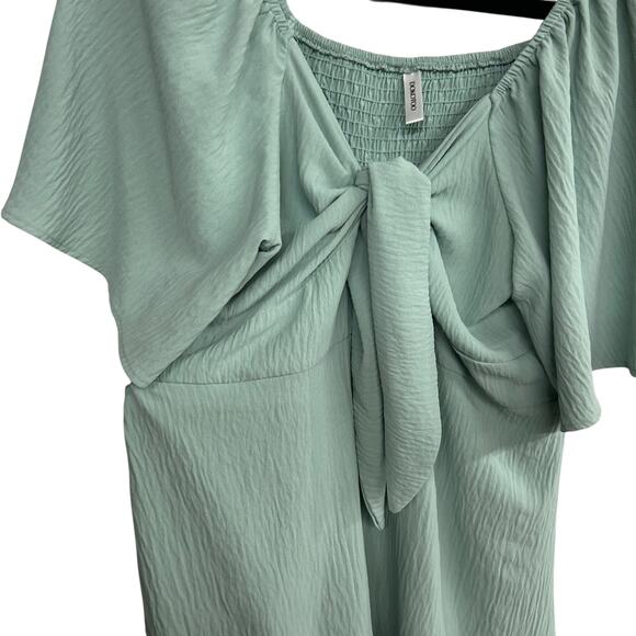 Romantic flutter sleeve midi dress Dokotoo sage green XL - Picture 8 of 8